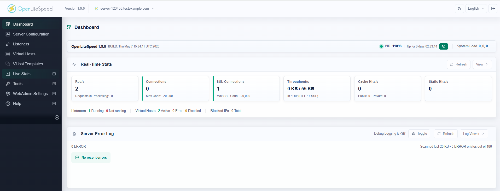 Openlite Dashboard