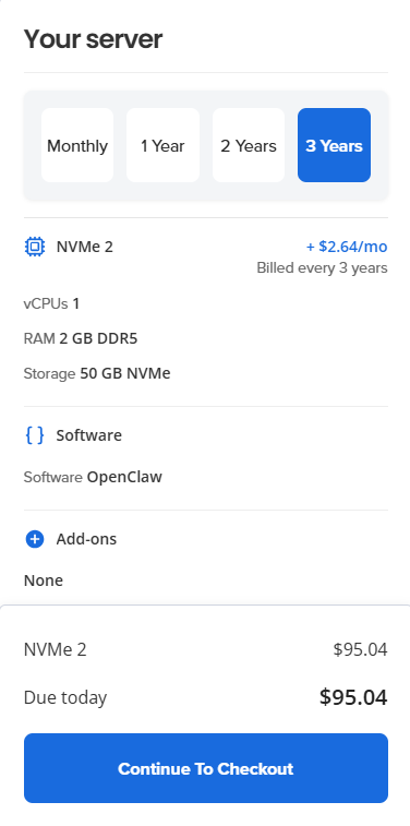 Self-Managed VPS - Magento- Continue to Checkout