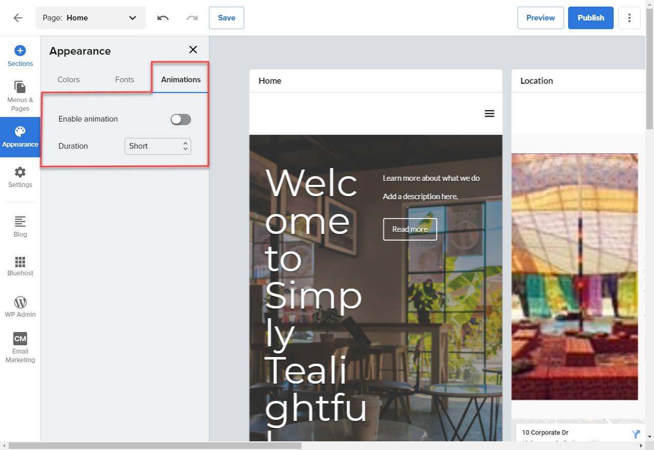 website-builder-appearance-font-style