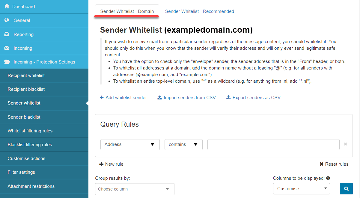 spamexperts-sender-whitelist-domain