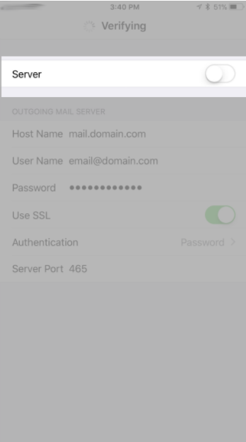 IOS Server toggle