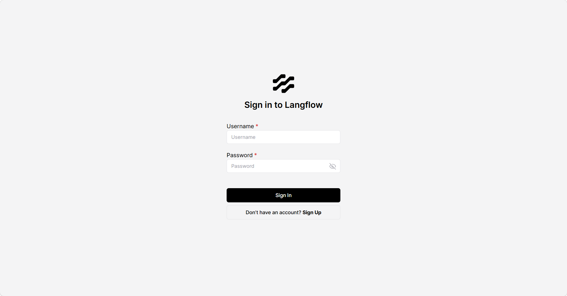 Log in - Langflow Dashboard