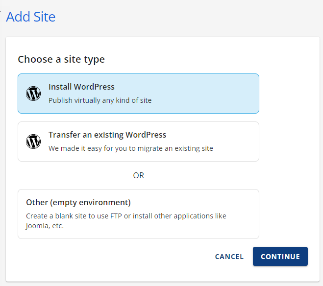 Install WordPress