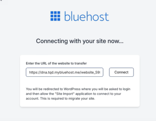 Connecting with your site now