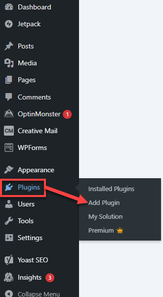 Bluehost WordPress Admin - Plugins Add New