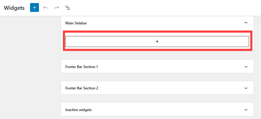 wp - widgets - add 