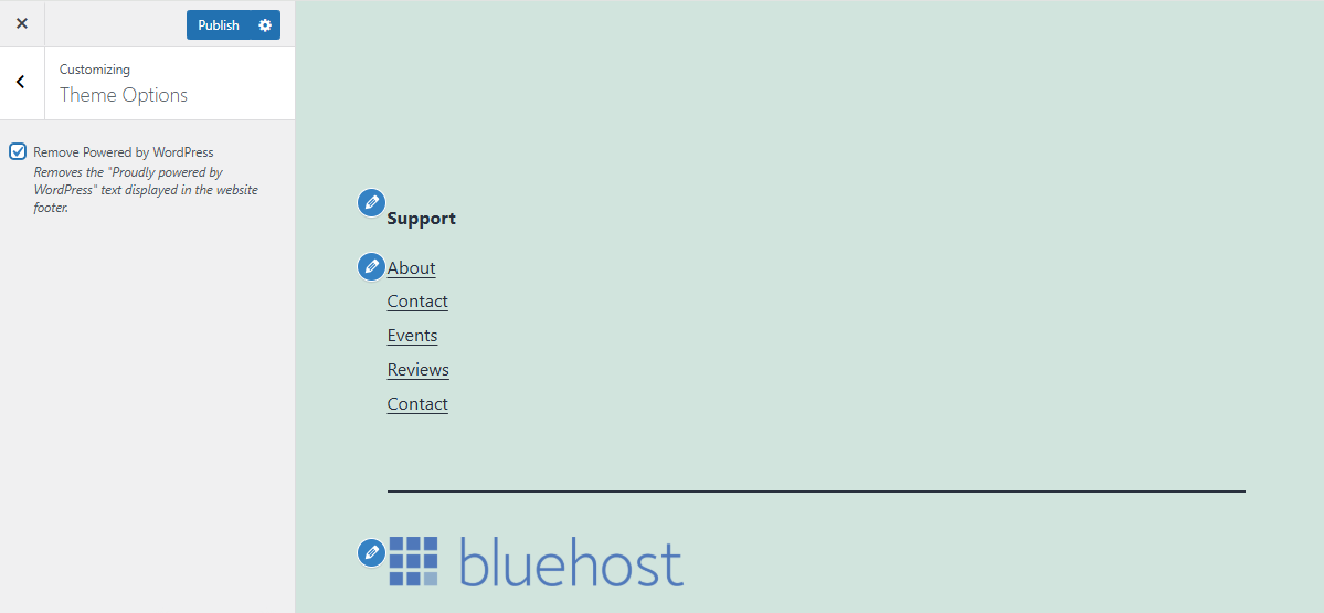 Remove 'Powered by WordPress - Removed