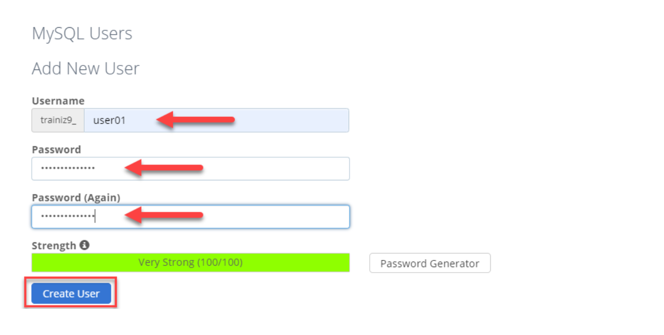 mysql databases click jump to mysql users