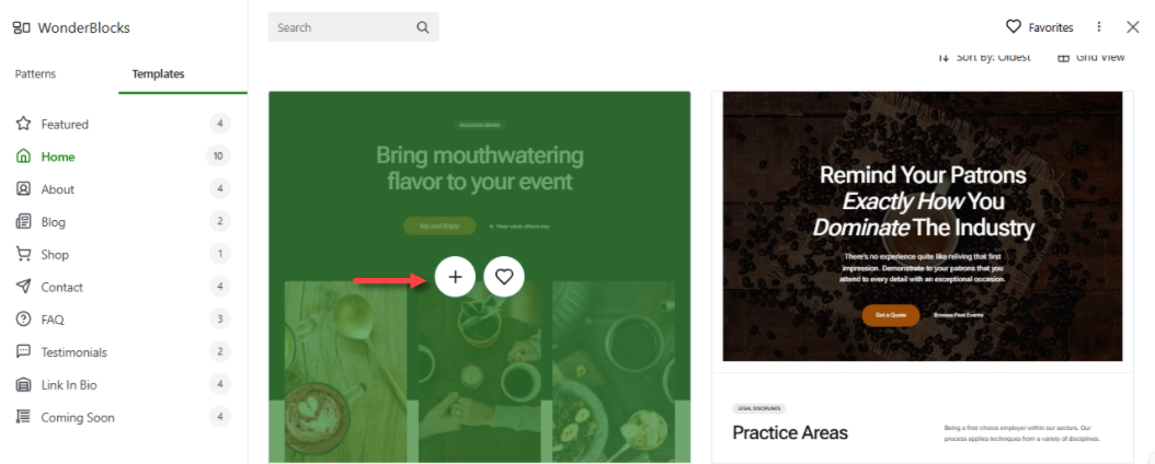 Create a New Post - WonderBlocks - Select a layout