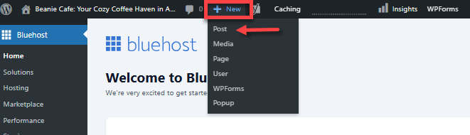 WordPress Dashboard - + New icon - Post