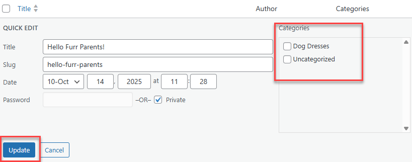 Remove Category