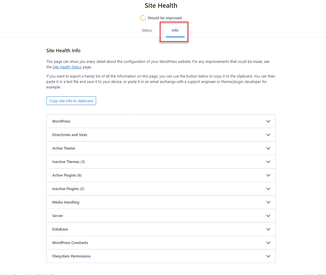 wp-site-health-info