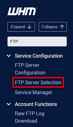 FTP Server Selection