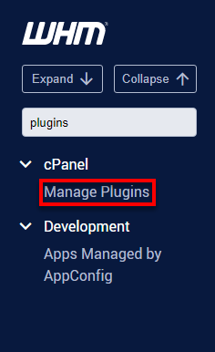 WHM Manage Plugins