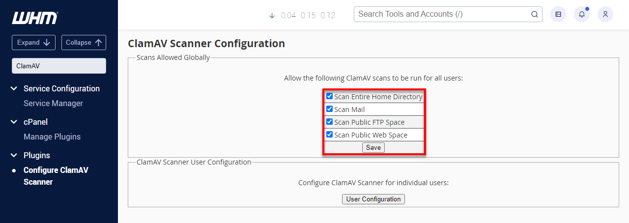 Configure ClamAV Scanner