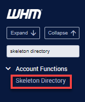 WHM - Skeleton Directory
