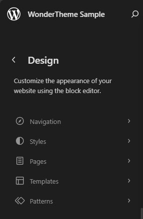 Bluehost WP Dashboard Appearance Editor Elements